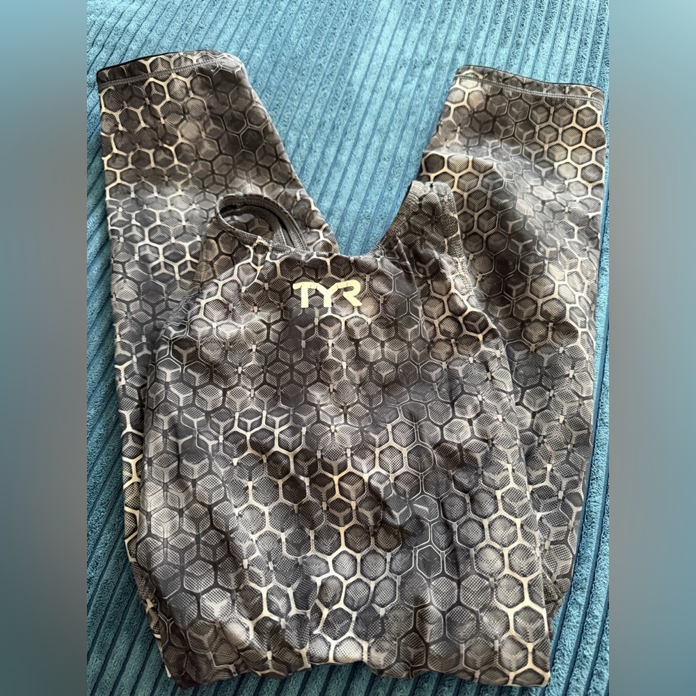 TYR Swimsuit - Black and Gray 26